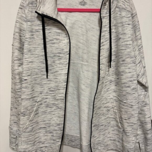 TEK GEAR ULTRASOFT FLEECE WOMENS ZIP UP GRAY HOODIE. SZ. 1X - Picture 3 of 5